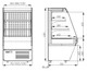 Холодильная горка ТМ "Полюс" Carboma 1260/700 ВХСп-0,7 Britany F13-07 /стеклопакет/ вид 2