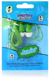 Купить Наушники SmartBuy Внутриканальные JUNIOR,  желтые