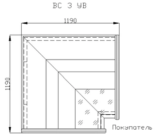 Купить Холодильная витрина Ариада АРИЕЛЬ ВС 3 УВ /угол внутренний/