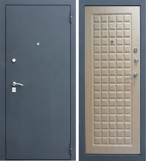Купить Дверь металлическая Троя (черный шелк) 2065*960 мм R (правая) Шпон Бук