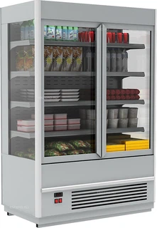Холодильная горка ТМ "Полюс" FC20-07 CUBA VV 1,3-1 /распашные двери стекл. Фронт/