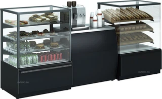 Купить Полюс Витрина холодильная KC70 VH 0,9-1 Chocolate цвет по схеме