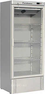 Полюс Шкаф холодильный R560С Carboma (стекло) INOX