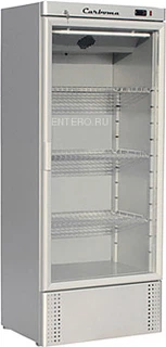 Полюс Шкаф холодильный R700С Carboma (стекло) INOX