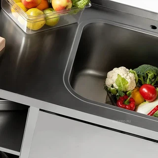 Купить КОБОР Ванна моечная цельнотянутая закрытая односекционная с рабочей поверхностью ВМЦЗР/1-120/60