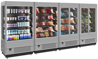 Купить Полюс Витрина пристенная холодильная FC 20-07 VV 2,5-1 (распашные двери стекл. фронт) (цвет по схеме)