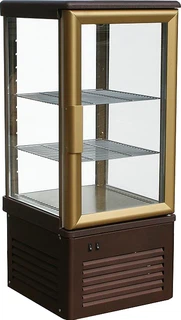 Полюс Шкаф холодильный D4 VM 120-1 (R120C) (0109-0102 (коричнево-золотой), 2 двери)