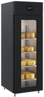 Полаир Холодильный шкаф для вызревания сыра CS107 Cheese (R290) black со стеклом
