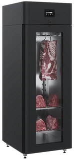 Полаир Шкаф холодильный CS107-Meat (R290) black Тип1 (дверь стекло) 