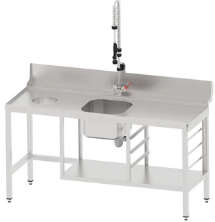 Abat (Чувашторгтехника) Стол предмоечный СПМП-7-7 (1715х705)  для посудомоечных машин МПК и МПТ с душирующим устройством