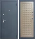 Дверь металлическая Троя (черный шелк) 2065*960 мм R (правая) Шпон Бук вид 1